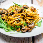 vegane Pasta mit Pilzen