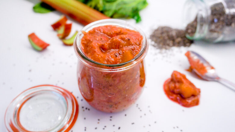 gesunde Rhabarber Marmelade