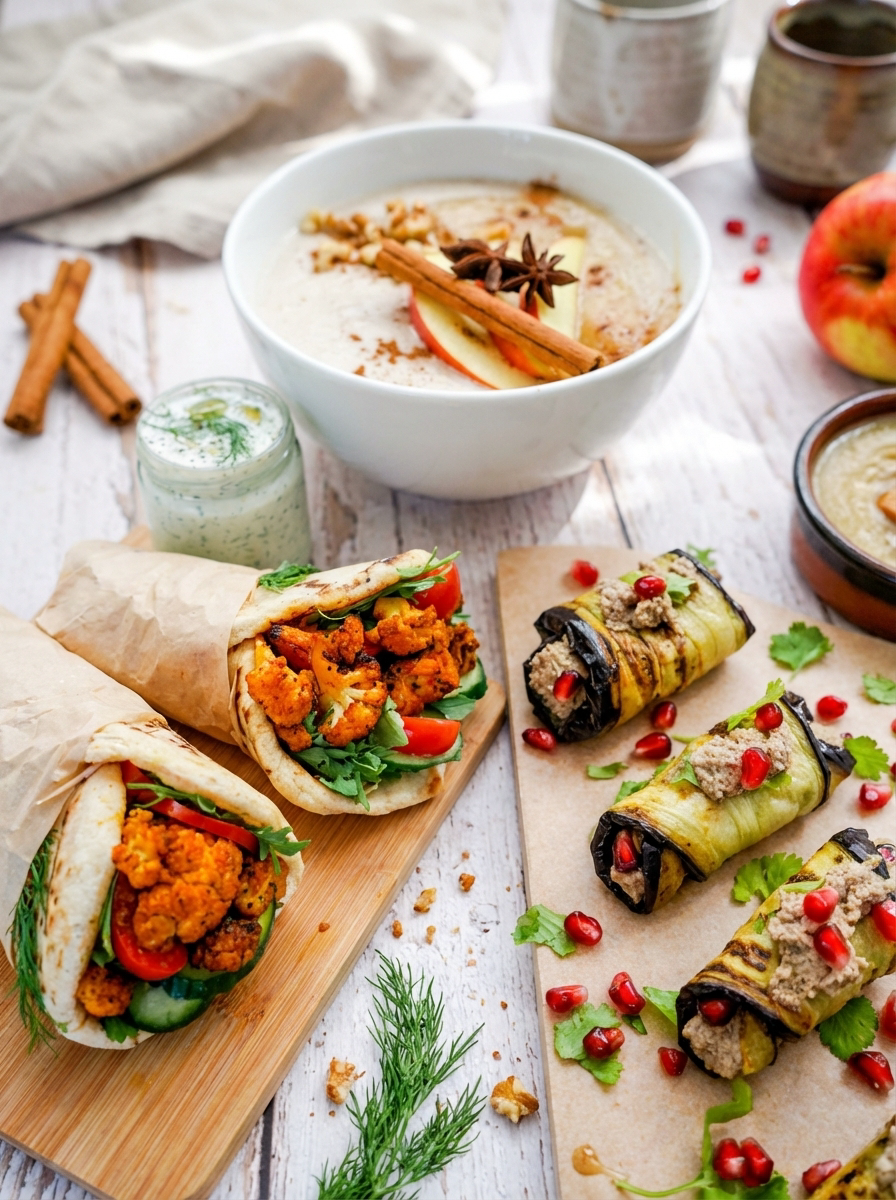 vegan orientalisches 3 Gänge menü