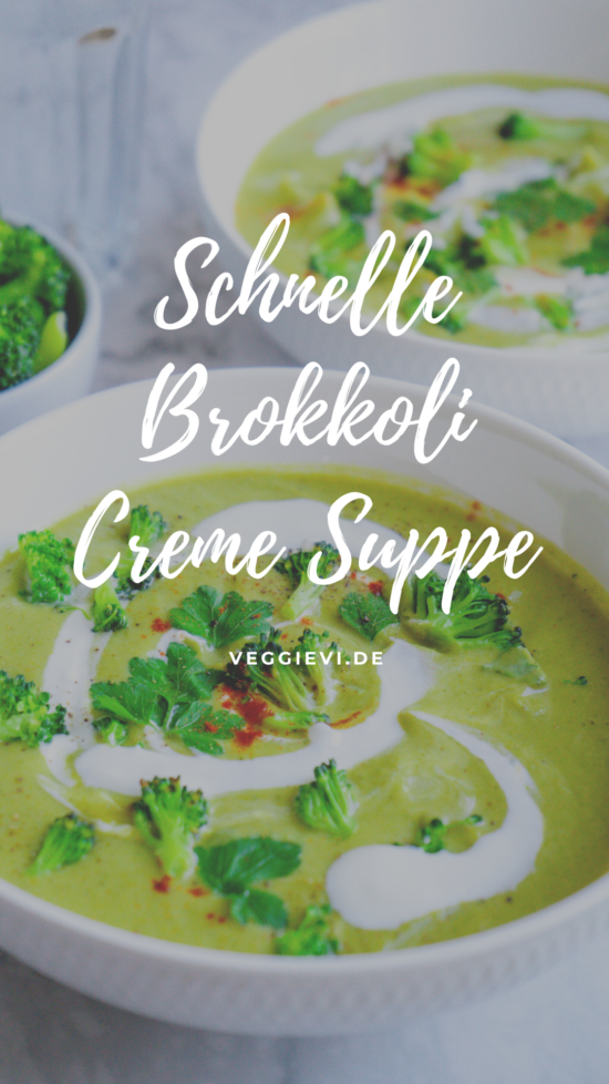 Einfaches Rezept für Brokkoli Creme Suppe — veggievi.de